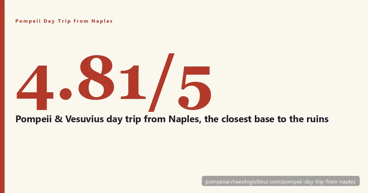 Pompeii day trip from Naples — guided Pompeii and Mount Vesuvius tour above the Bay of Naples, rated 4.81 out of 5 from over 5,700 travelers
